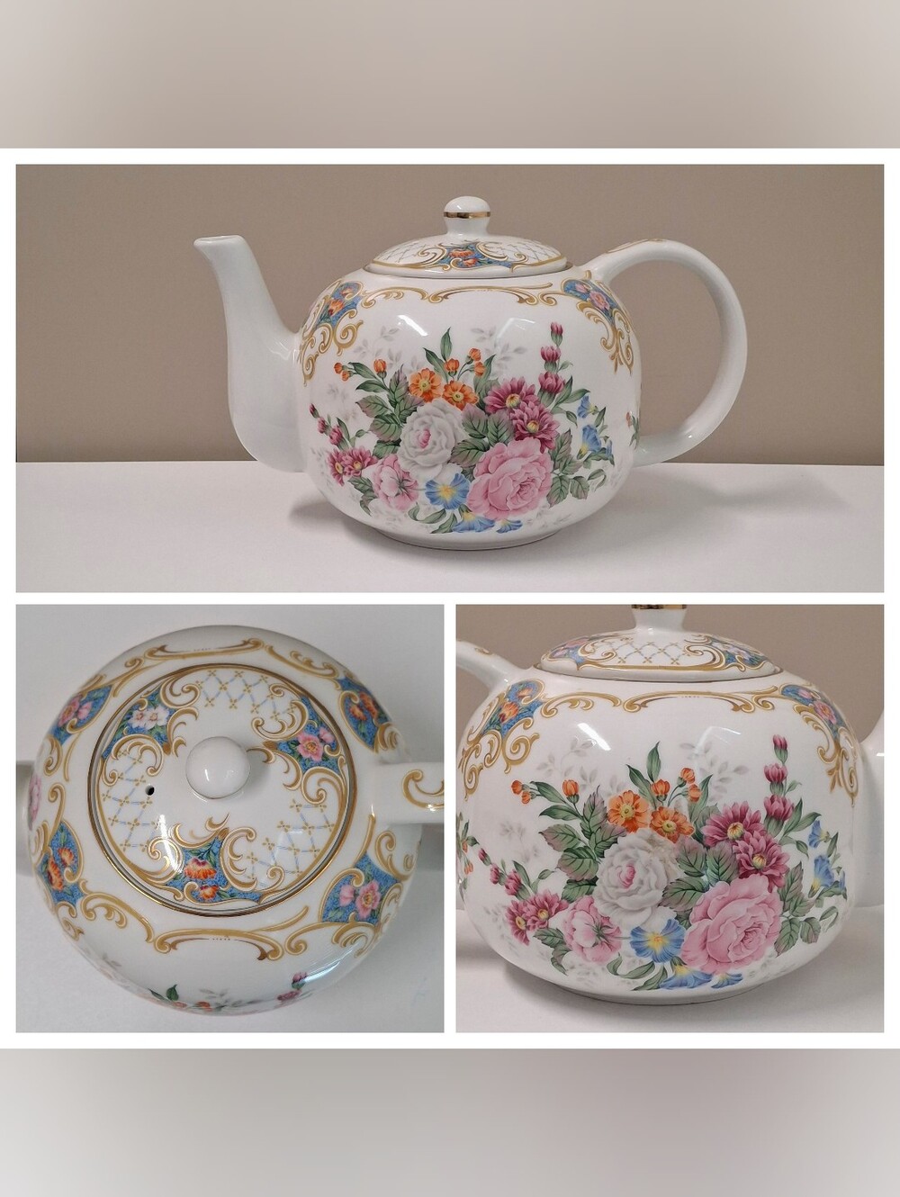 Andrea by Sadek Teapot "Amore" Floral Japan